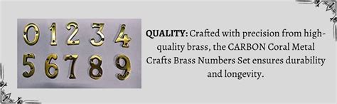 CARBON 2-Inch Brass Houses Number for Flat Door, Classic Design Yellow ...
