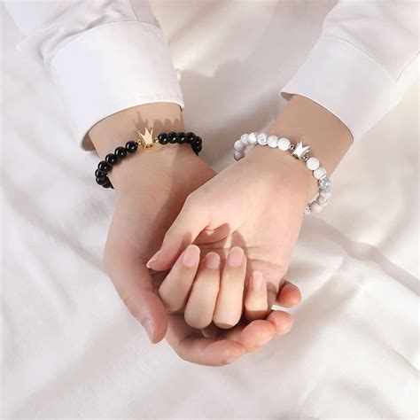 Buy Ovokcina Couples Magnetic Bracelets Long Distance Relationship ...