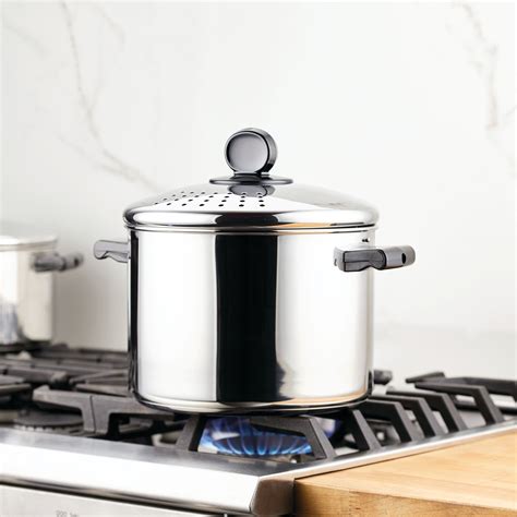 Classic Series Stainless Steel 8-Quart Stockpot With Straining Lid ...