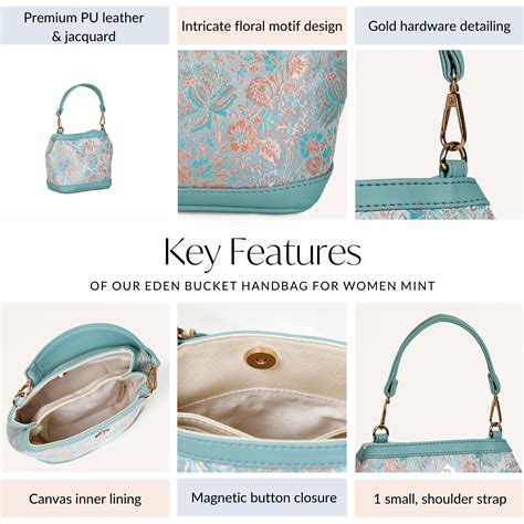 Eden Bucket Handbag For Women Mint Online - Premium Shoulder bag | Nestasia