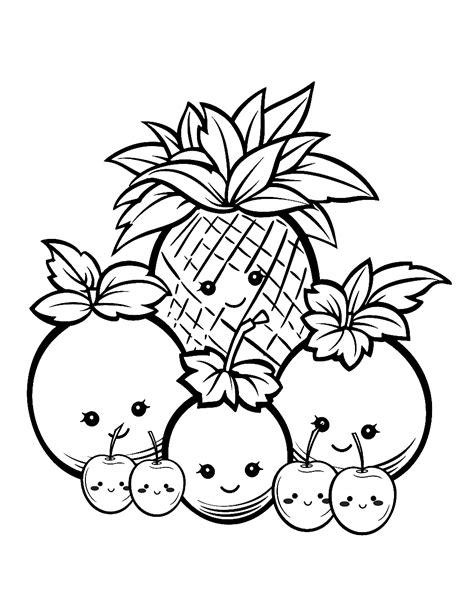 Fruits Coloring Pages Printable 的图像结果