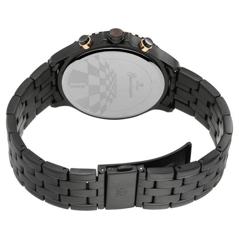 Buy Online Titan Grandmaster Black Dial Quartz Multifunction Metal ...