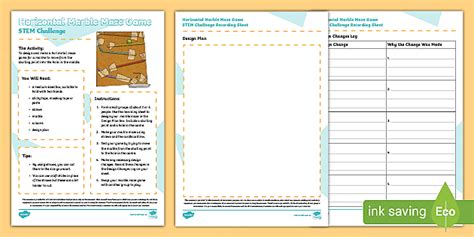 Horizontal Marble Maze Game STEM Challenge | Year 3-4