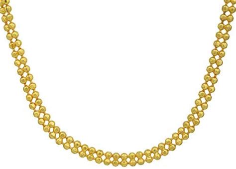 Memoir Gold plated Double ball bead strand 24 Inch Light weight chain ...