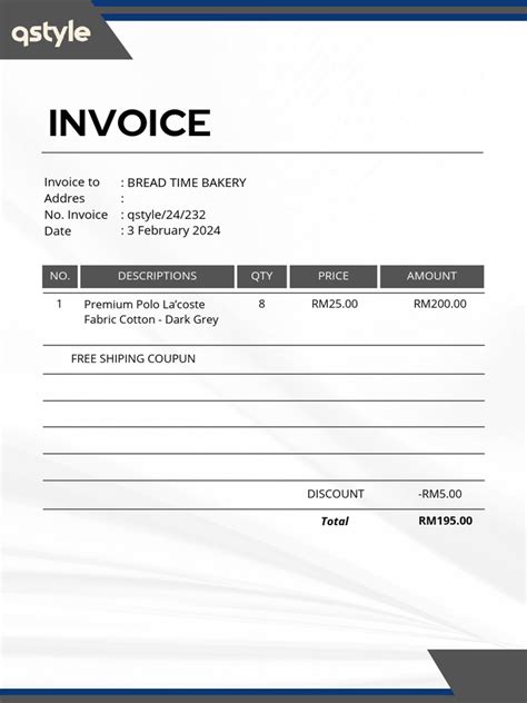 Invoice Example 的图像结果