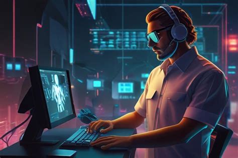 Image result for Man with Computer with Sound System