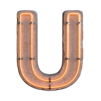 Neon Letter U PNG 的图像结果
