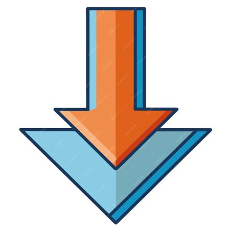 Voir les détails de l’image associée. Arrow pointing down clip art and Vector Design With a White Background ...