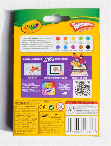 10 Count Crayola Twistables Crayons: What's Inside the Box | Jenny's ...