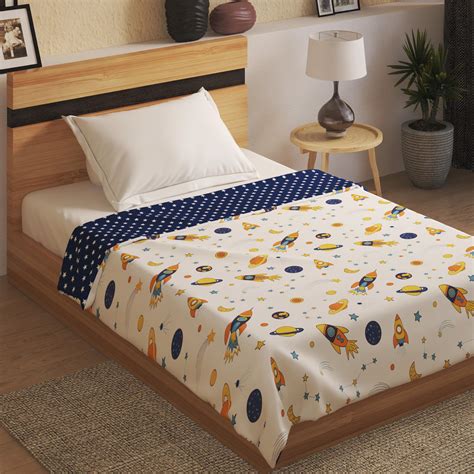 Buy Slate Cotton Printed Reversible Single Dohar from Home Centre at ...