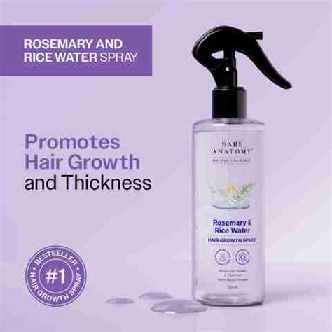BARE ANATOMY Rosemary Water Spray for Hair Growth, Thickness & Hairfall ...