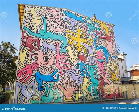 Keith Haring Street Art A Massive Keith Haring Mural Has Been