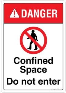 Safety Sign Store Danger: Confined Space. Do Not Enter Emergency Sign ...