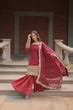 Maroon Premium Designer Readymade Top-Sharara-Dupatta Collec
