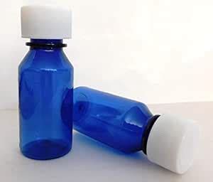 Buy Lot of 10 Brand New Hard Side Round 1 Ounce Plastic Cobalt Blue ...
