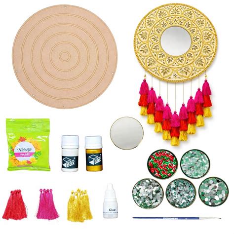 The Brown Box Complete Lippan Art Kit | Traditional Indian Mud Mirror ...