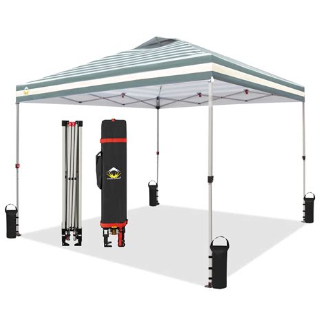 CROWN SHADES Canopy Tent, 10 x 10 Foot Portable Pop Up Outdoor Shelter ...