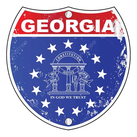 Georgia Interstate Sign American Flag Graphic Vector, American, Flag ...