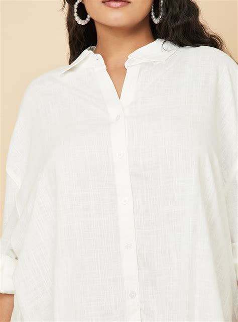 Buy Women Textured Oversized Shirt Online at just Rs. 1199.0 ...