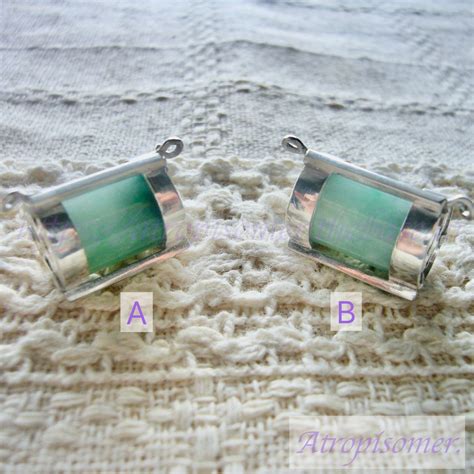 SILVER950糸魚川翡翠円柱横向きペンダント（A・B） | handcraft jewelry studio Atropisomer ...