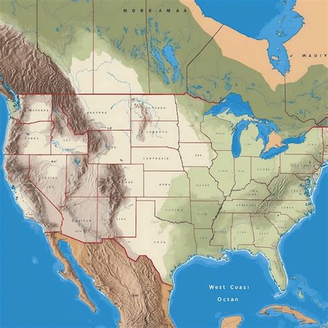 USA Geography Map 的图像结果