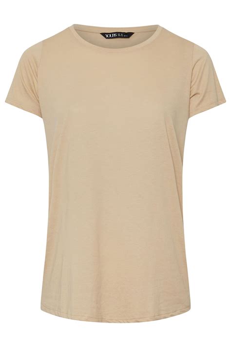 YOURS Plus Size 3 PACK Natural Brown & Green Core T-Shirts | Yours Clothing