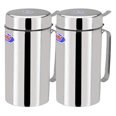 Taluka Stainless Steel Oil Can/pourers with Handle Ease Dispenser ...