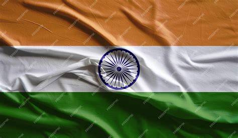 Premium Photo | Photo realistic republic india flag on fabric