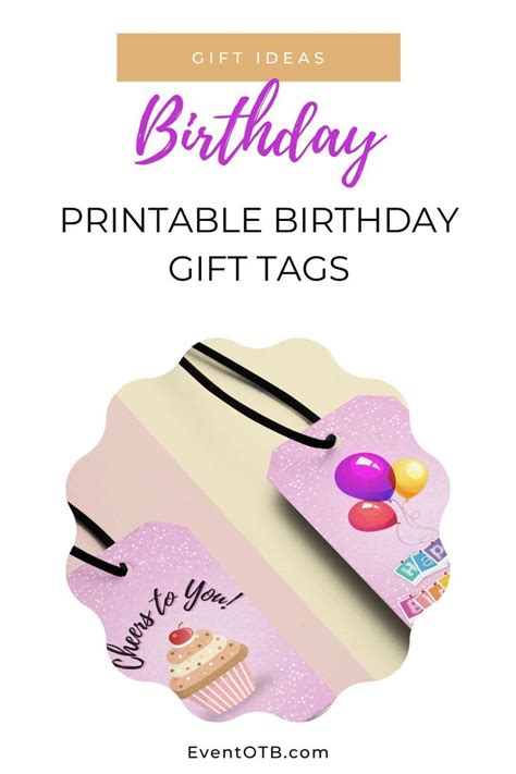 Birthday Gift Tags, Birthday Gift Tags Printable, Bday Gift Tags, Bday ...