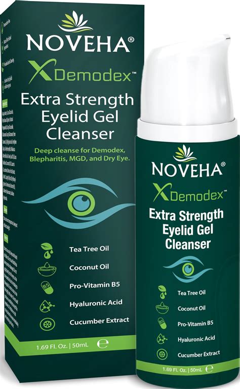 Amazon.com: NOVEHA Tea Tree Eyelid Gel Cleanser - for Blepharitis, MGD ...