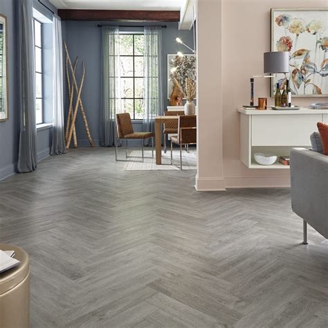 Coreluxe xd 6mm w pad citadel gray oak rigid vinyl plank flooring 5 in ...