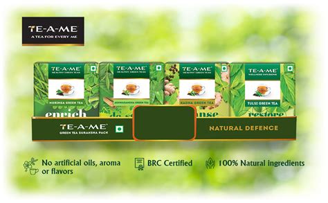 TE-A-ME Assorted Green Tea Bags, 40 Pcs | Green Tea | Green Tea Bags ...
