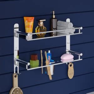 GLOXY by GLOXY 4IN1 SS Bathroom Shelf with Soap Dish and Toothbrush ...