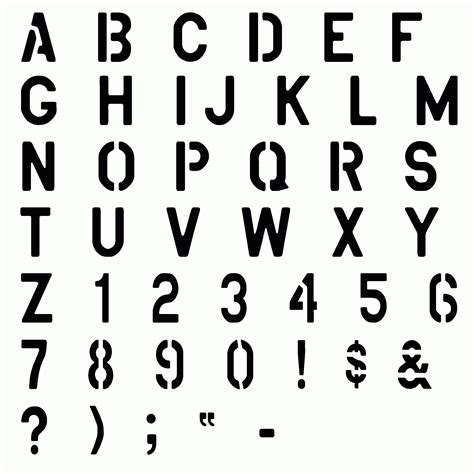 Printable Alphabet Stencils