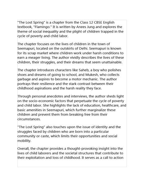 Image result for The Lost Spring Summary