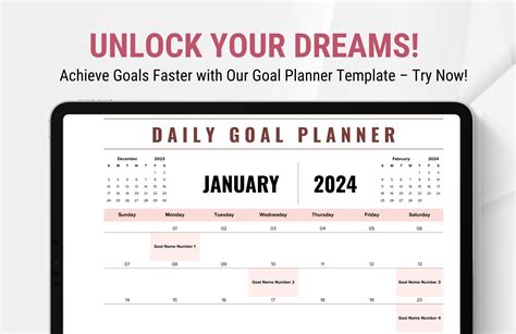 Goal Planner Template in Excel, Google Sheets - Download | Template.net