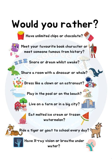 Children icebreaker questions would you rather game would you rather ...