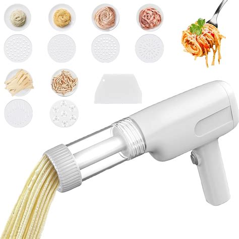 Amazon.com: Hendiy Electric Pasta Makers, Noodle Maker with 6 Mould ...