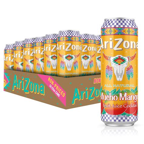 Amazon.com : AriZona Mucho Mango Juice Cocktail - Big Can, 22 Fl Oz ...