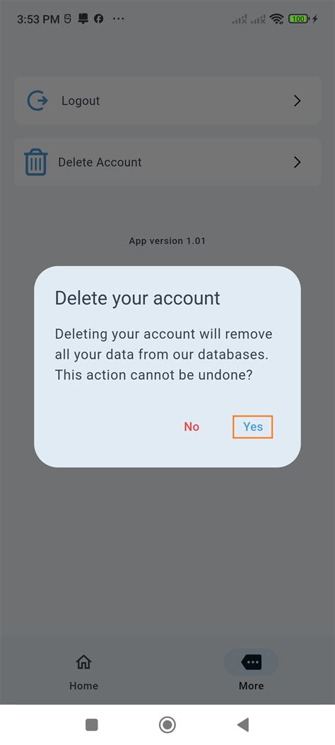 Account Deletion - Vibranium