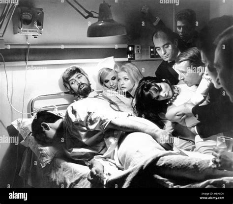 CANDY, James Coburn, (center), Anita Pallenberg, Ewa Aulin, (blondes ...