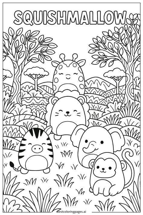 53 Squishmallow Coloring Pages (Free PDF & PNG Printable)