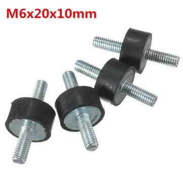 4pcs m6x20x10mm rubber shock absorber doubles ends rubber mounts ...
