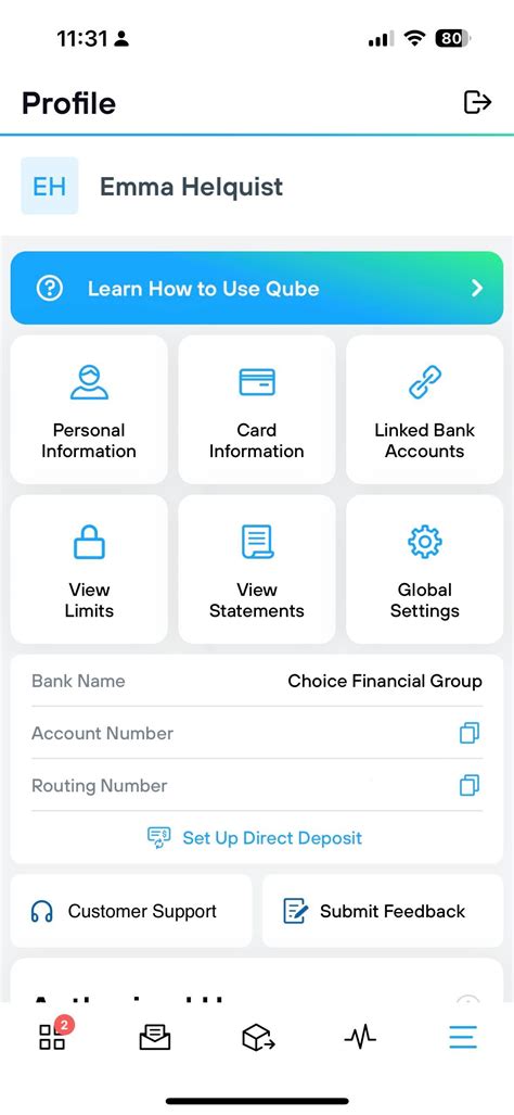 Where can I find my routing and account number? – Qube Money Support