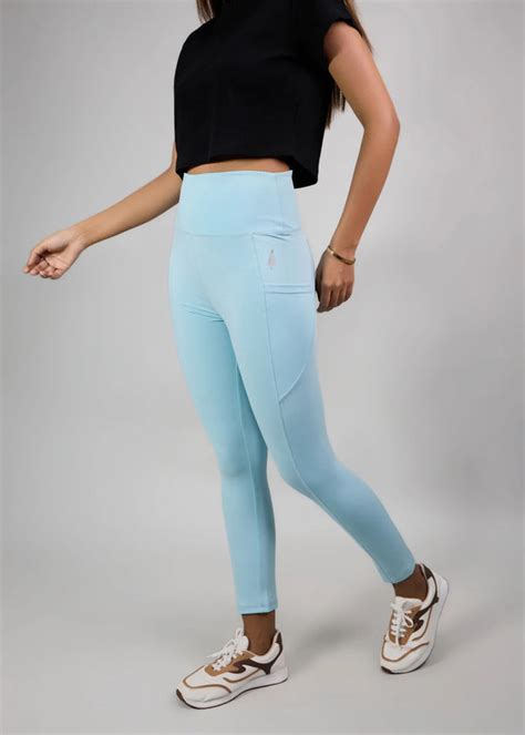 Flurr Women’s Electric Blue Everyday Tights with Deep Pockets