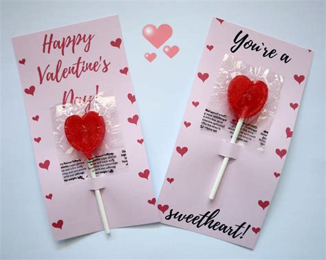 Heart Lollipop Printable Card