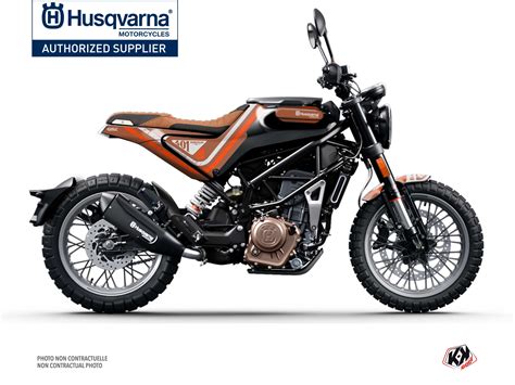 Husqvarna Svartpilen 401 Street Bike Skramb Graphic Kit Orange - Kutvek Kit Graphik