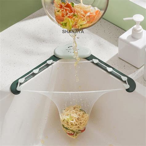 SHANAYA Kitchen Sink Drain Filter Holder Triangle Foldable Sink ...