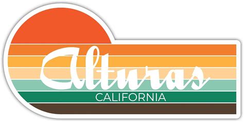 Buy Alturas California 2 x 1.25 Inch Sticker Retro Vintage Sunset City ...