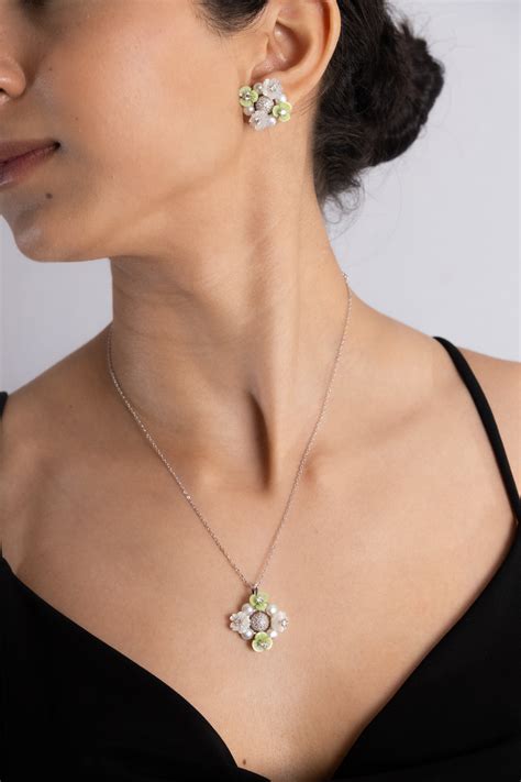 Reegalia Spring Bloom Set – 925 Silver Necklace & Earrings – Reegalia ...